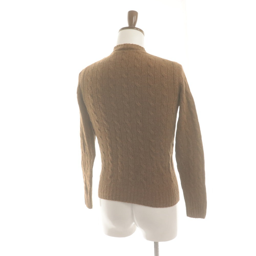 ■ Altea Sweater Long Sleeve Top Knit Wool Made in Italy Slim fit Men's S Brown