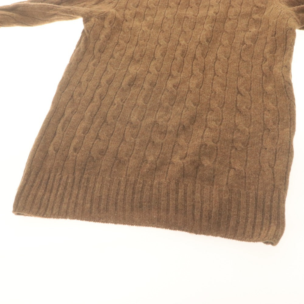 ■ Altea Sweater Long Sleeve Top Knit Wool Made in Italy Slim fit Men's S Brown