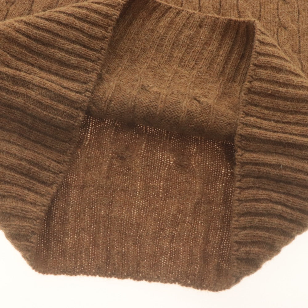 ■ Altea Sweater Long Sleeve Top Knit Wool Made in Italy Slim fit Men's S Brown