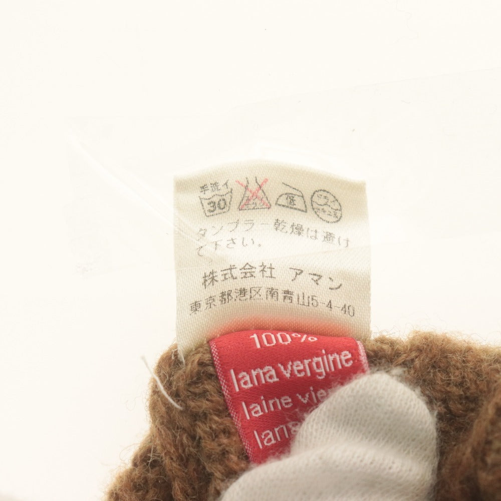 ■ Altea Sweater Long Sleeve Top Knit Wool Made in Italy Slim fit Men's S Brown