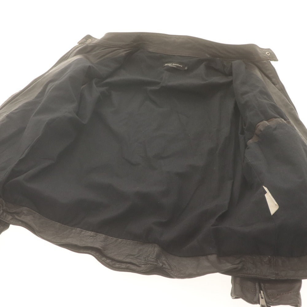 ■ Street Leathers ストリート レザーズ ライダースジャケット 長袖 アウター レザー メンズ S ブラウン