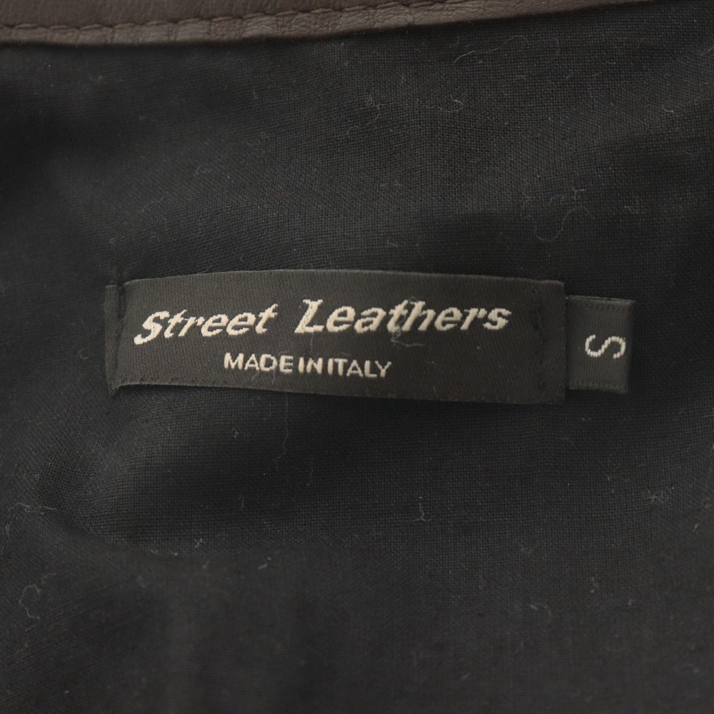 ■ Street Leathers ストリート レザーズ ライダースジャケット 長袖 アウター レザー メンズ S ブラウン