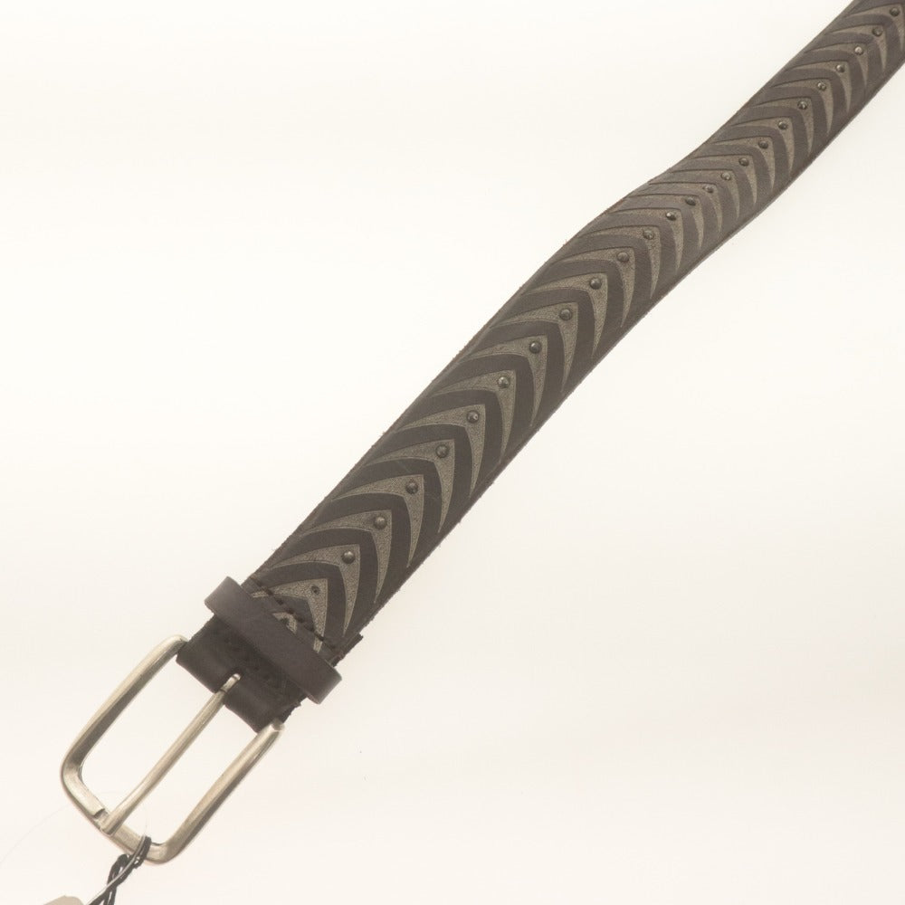■ SERGIO GAVAZZENI Belt Leather Men's 90 Dark Brown New with Tags