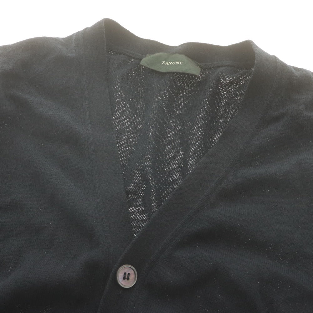 ■ ZANONE Long-Sleeve Cardigan - SLOWEAR Cotton, Men's 46, Black