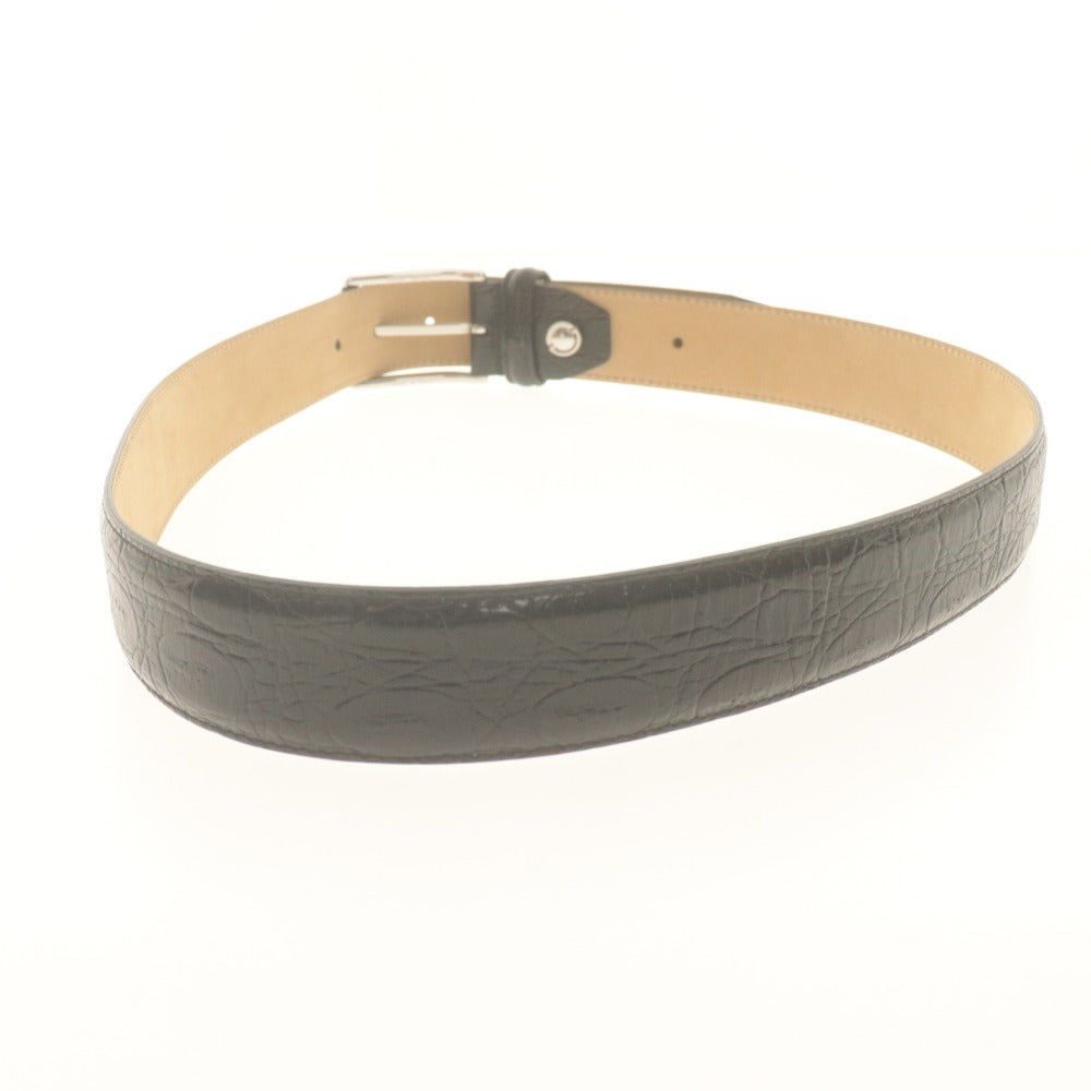■ MACKINTOSH LONDON マッキントッシュ ロンドン ベルト カーフレザー 柄 メンズ 100 ブラック