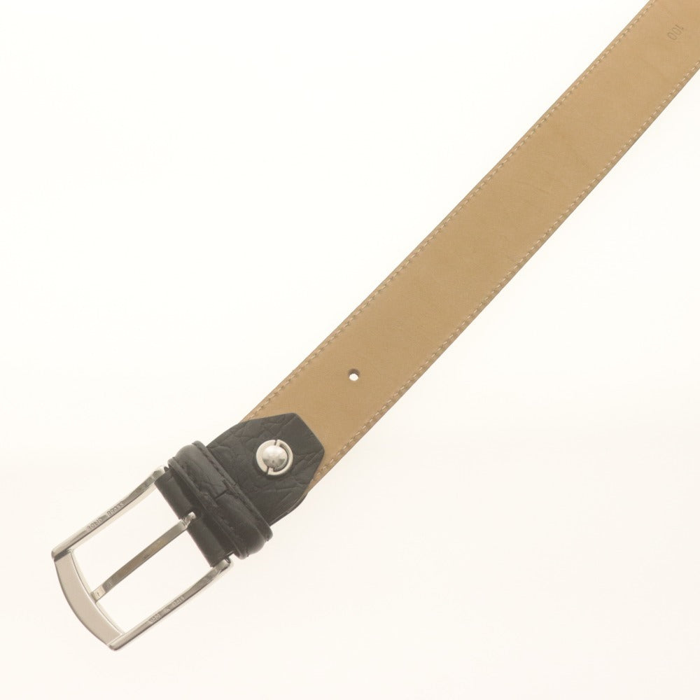 ■ MACKINTOSH LONDON マッキントッシュ ロンドン ベルト カーフレザー 柄 メンズ 100 ブラック