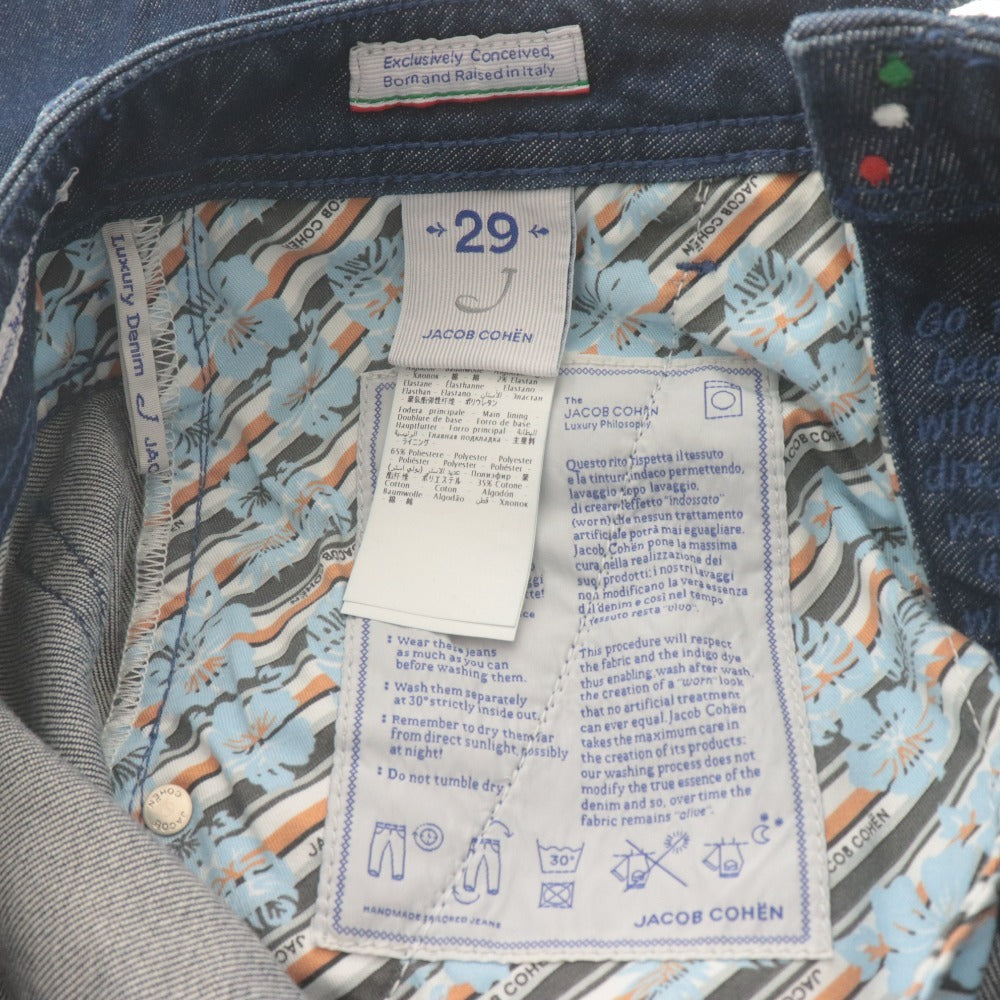 ■ JACOB COHEN Jeans Pants Bottoms Denim Button Fly Indigo Men's 29 With Tags Unused