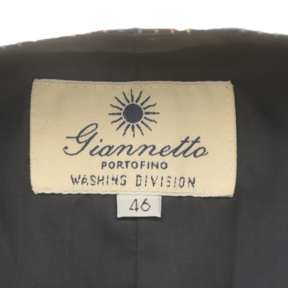 ■ giannetto Vest Top Cotton Made in Italy Men's 46 Navy New with Tags