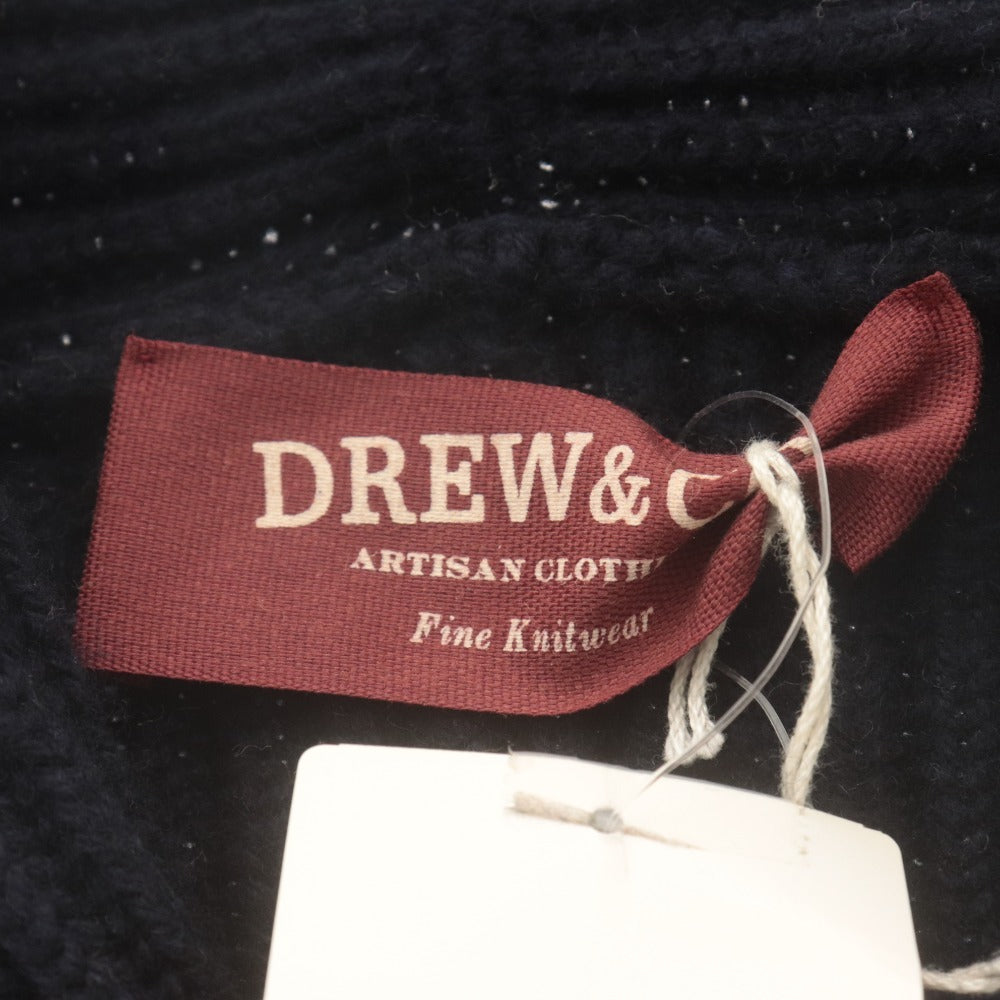■ DREW＆CO ドリューアンドコー カーディガン 長袖 アウター ダブルボタン ウール メンズ S ネイビー タグ付き 未使用