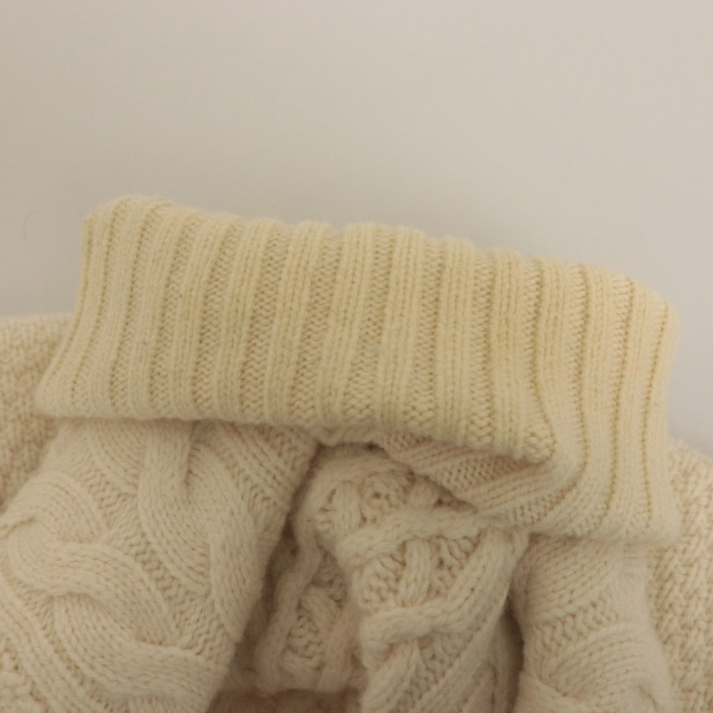 ■ drumohr Drumohr Sweater Long Sleeve Top Knit Turtleneck Made in Italy Men's 46 White
