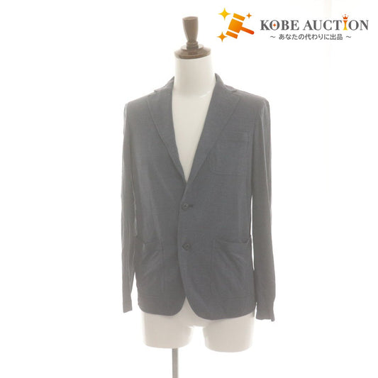■ Altea Tailored Jacket Long Sleeve Outerwear Thin Silk Blend Made in Italy Men's XS Blue-Gray Navy