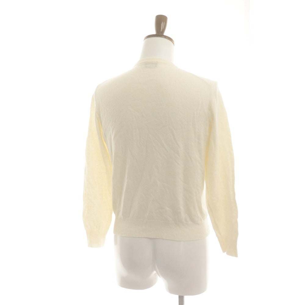 ■ drumohr Drumohr Sweater Long Sleeve Top Knit Lightweight Linen Blend Made in Italy Men's 46 White
