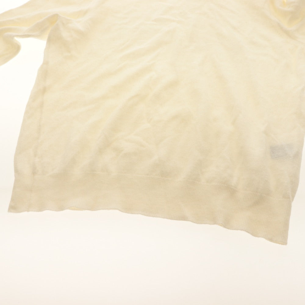 ■ drumohr Drumohr Sweater Long Sleeve Top Knit Lightweight Linen Blend Made in Italy Men's 46 White