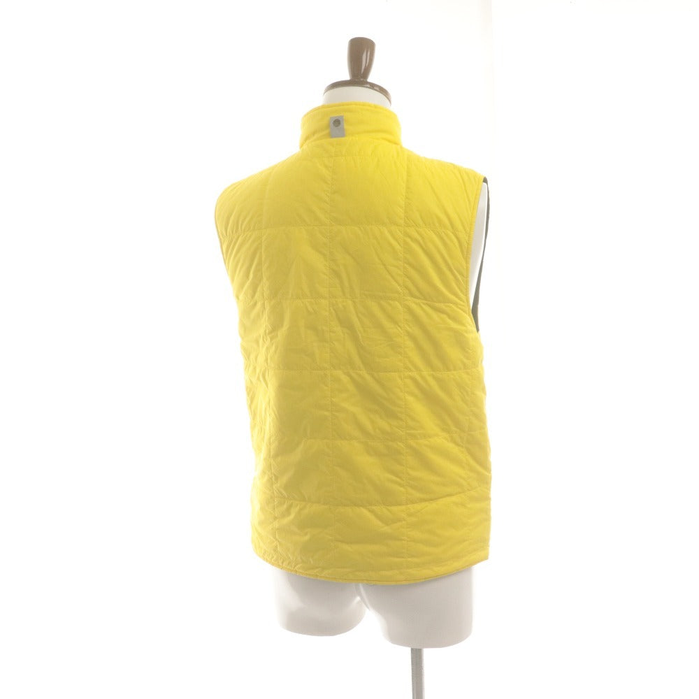■ PALTO Down Vest Outer Vannino Nylon Reversible Men's 48 Khaki Yellow
