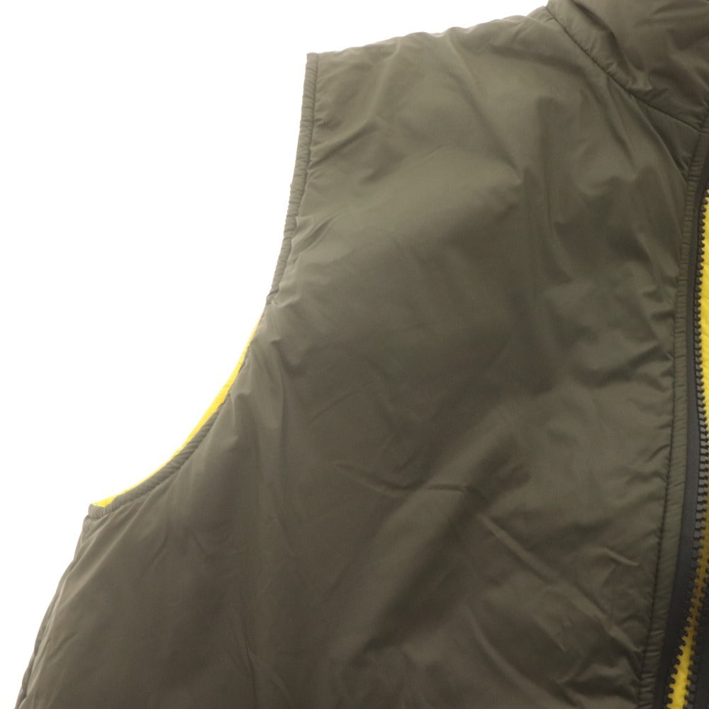 ■ PALTO Down Vest Outer Vannino Nylon Reversible Men's 48 Khaki Yellow
