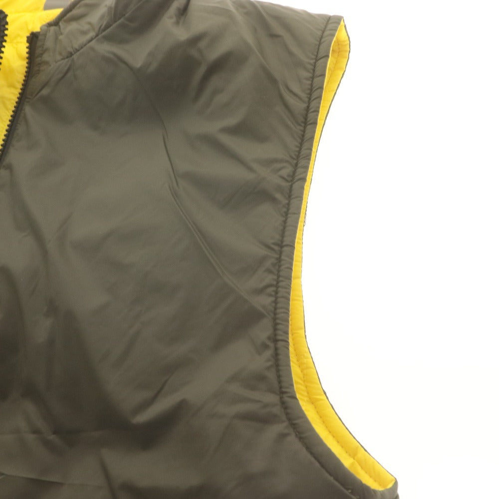 ■ PALTO Down Vest Outer Vannino Nylon Reversible Men's 48 Khaki Yellow