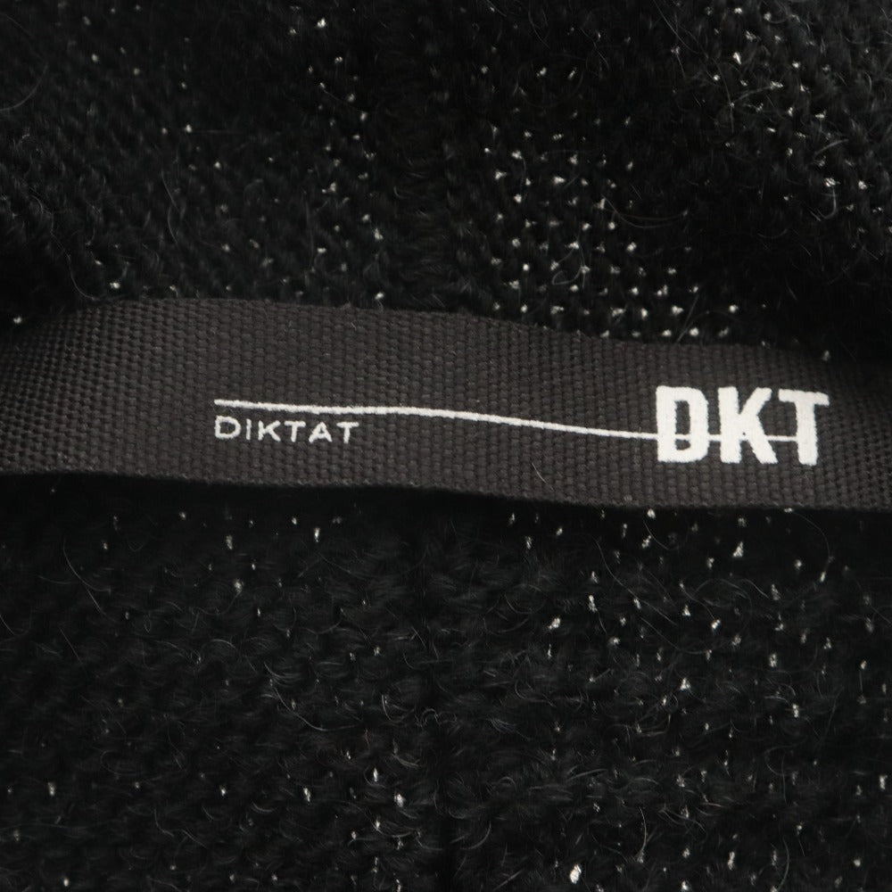 ■ DIKTAT ディクタット セーター ニットパーカー 長袖 トップス フーディ イタリア製 メンズ S ブラック