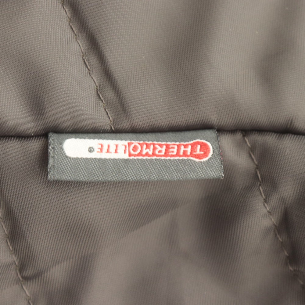 ■ Junhashimoto nano universe Riders Jacket Long Sleeve Outer Lamb Leather Rabbit Fur Men's M Brown-Gray