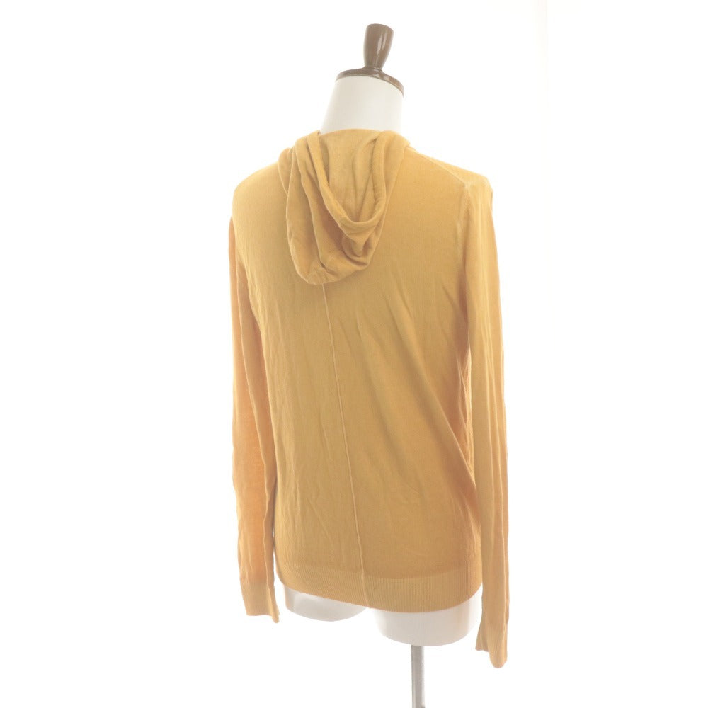 ■ Daniele Alessandrini Pullover Knit Hoodie Long Sleeve Top Thin Men's 48 Orange Tagged Unused