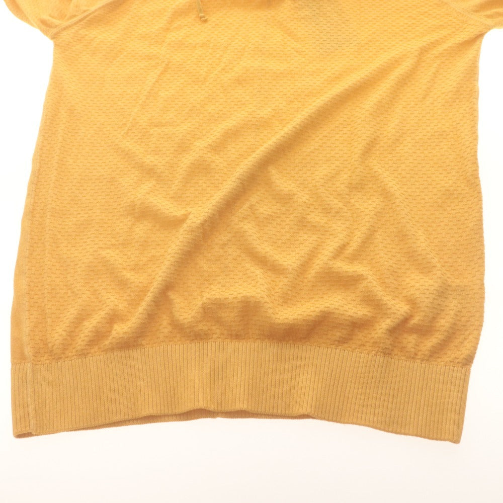 ■ Daniele Alessandrini Pullover Knit Hoodie Long Sleeve Top Thin Men's 48 Orange Tagged Unused