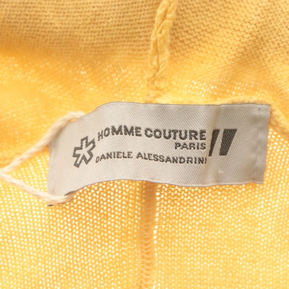 ■ Daniele Alessandrini Pullover Knit Hoodie Long Sleeve Top Thin Men's 48 Orange Tagged Unused