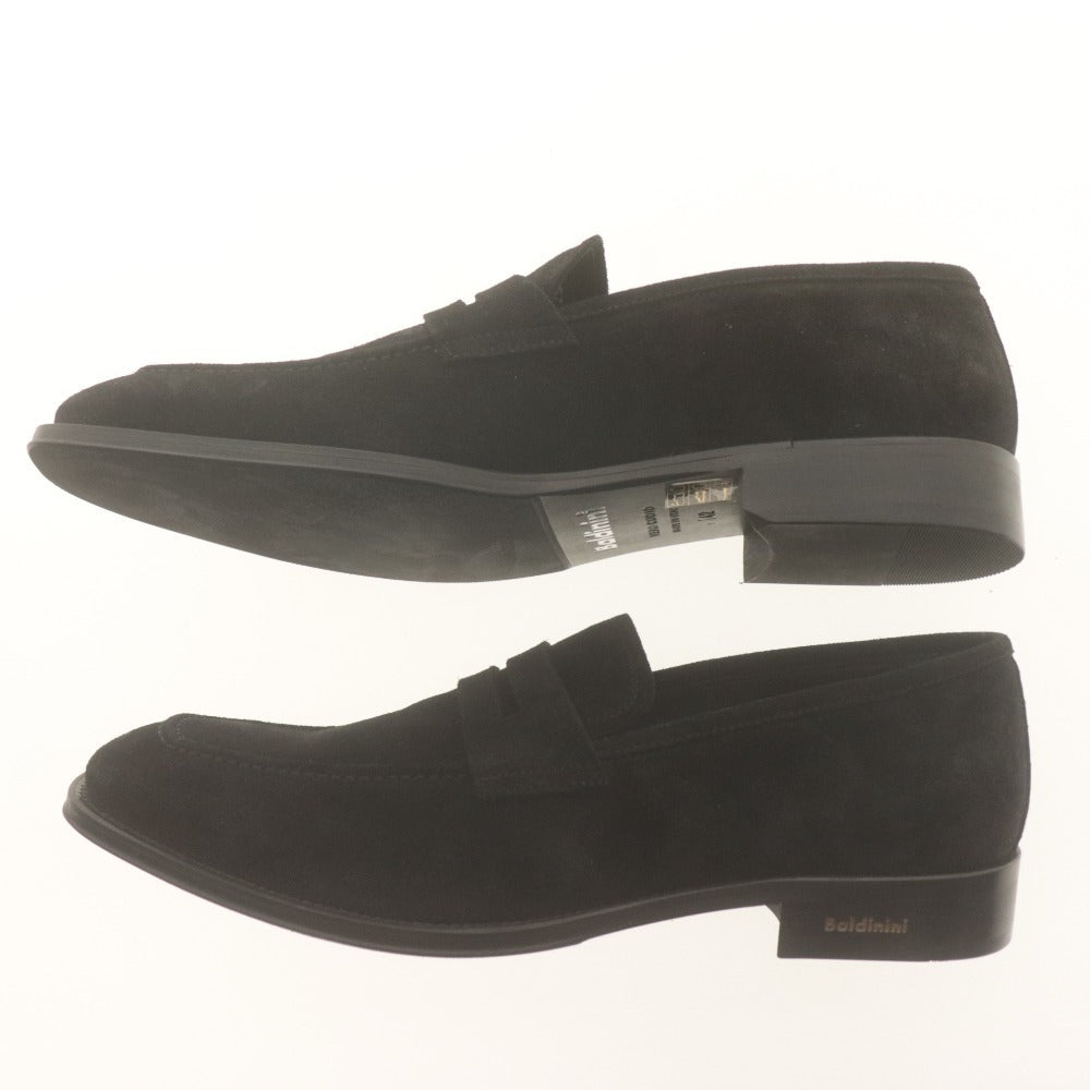 ■ Baldinini Loafers Slip-ons Shoes Suede Leather Men's 42 (approx. 26.5-27.0cm) Black With Accessories Unused