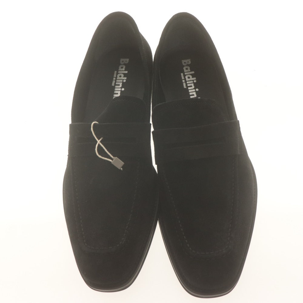 ■ Baldinini Loafers Slip-ons Shoes Suede Leather Men's 42 (approx. 26.5-27.0cm) Black With Accessories Unused