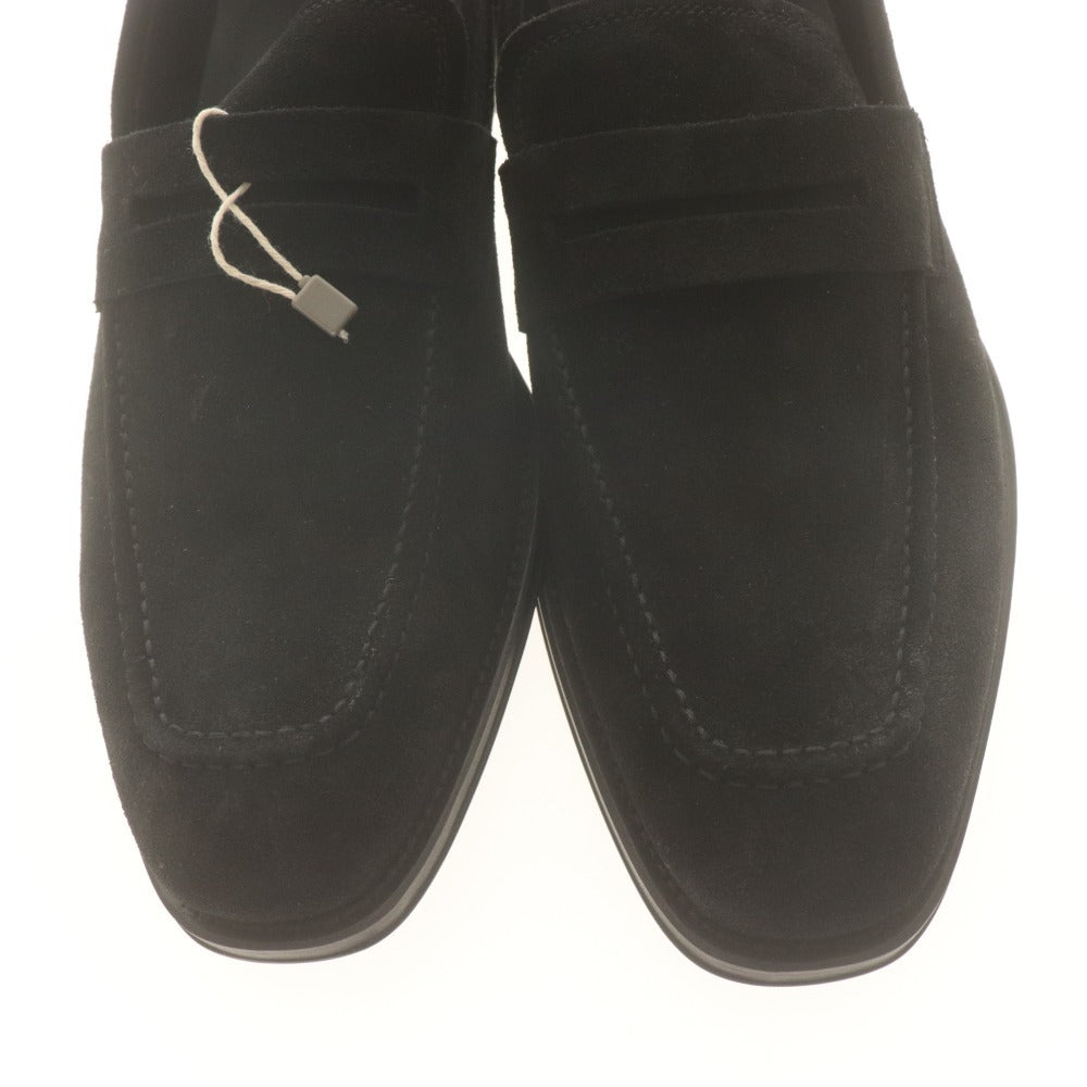 ■ Baldinini Loafers Slip-ons Shoes Suede Leather Men's 42 (approx. 26.5-27.0cm) Black With Accessories Unused