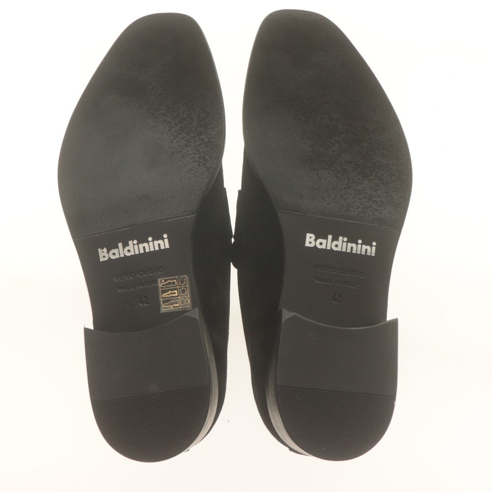 ■ Baldinini Loafers Slip-ons Shoes Suede Leather Men's 42 (approx. 26.5-27.0cm) Black With Accessories Unused