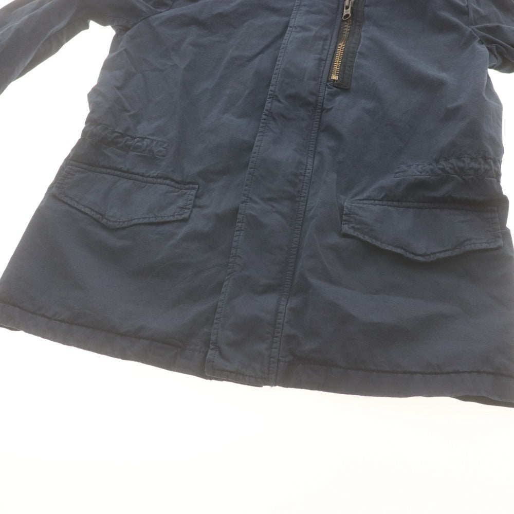 ■ Fay Jacket Long Sleeve Outer Cotton Hood Men's S Navy Buttoned