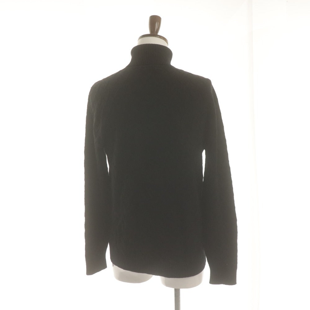 ■ DIKTAT Sweater Long Sleeve Knit Top Turtleneck Wool Made in Italy Men's M Black
