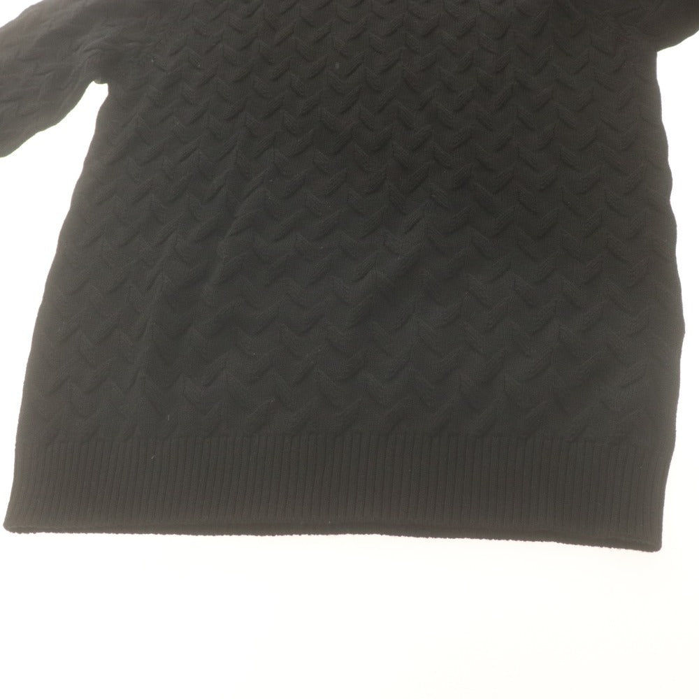 ■ DIKTAT Sweater Long Sleeve Knit Top Turtleneck Wool Made in Italy Men's M Black