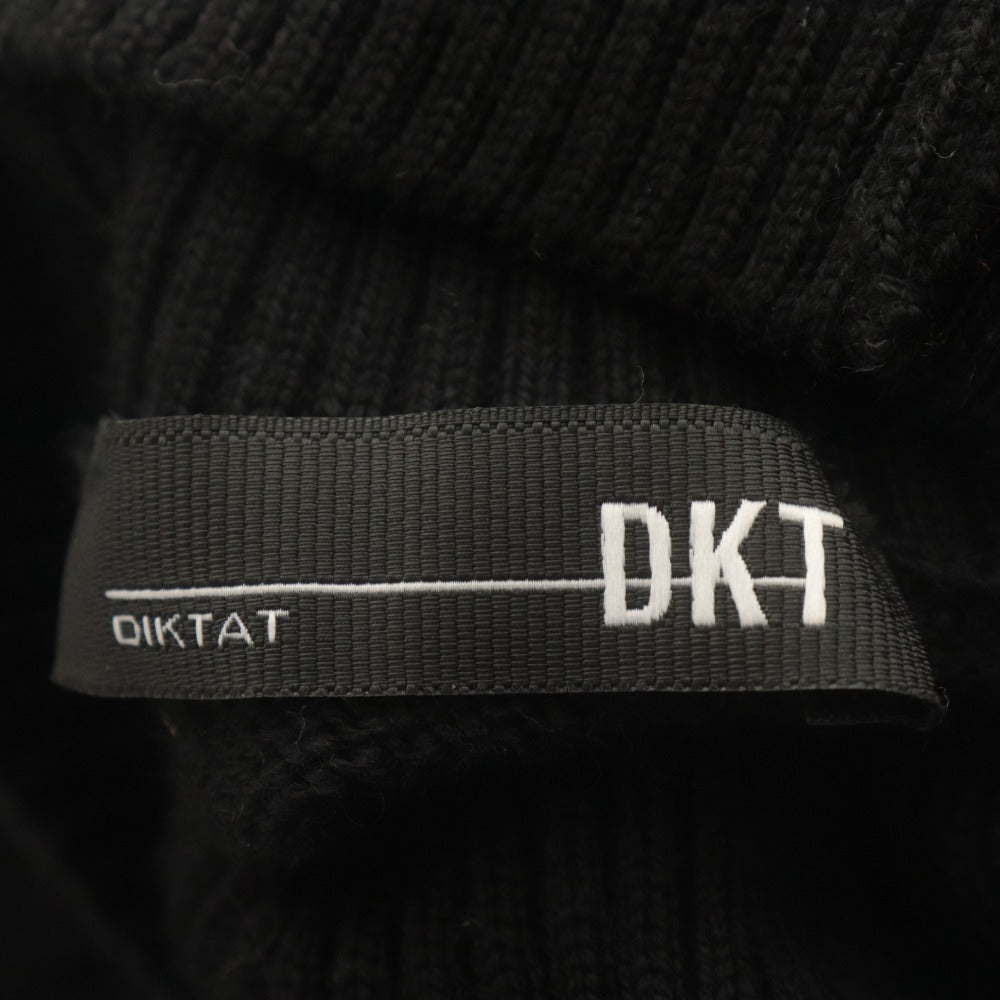 ■ DIKTAT Sweater Long Sleeve Knit Top Turtleneck Wool Made in Italy Men's M Black
