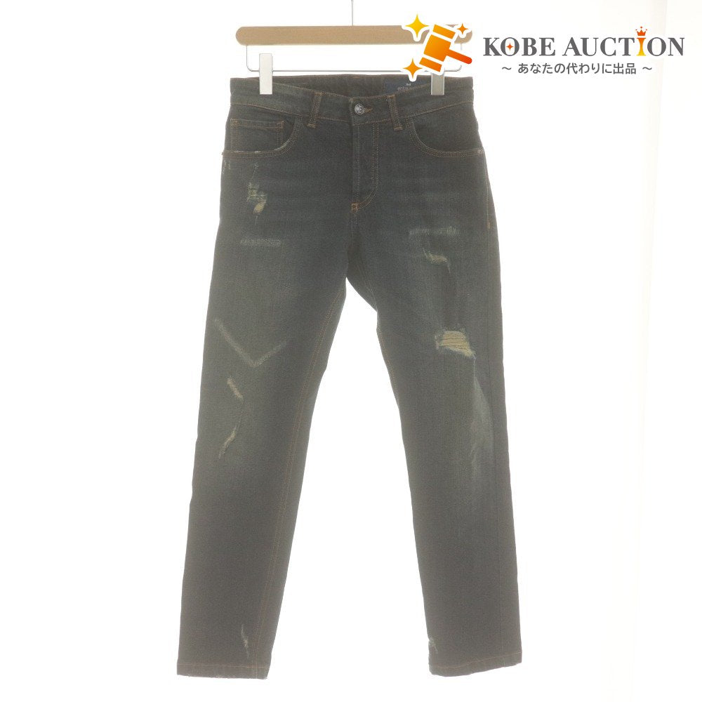 ■ entre amis Jeans Pants Bottoms Button Fly Distressed Men's 29 Indigo Blue