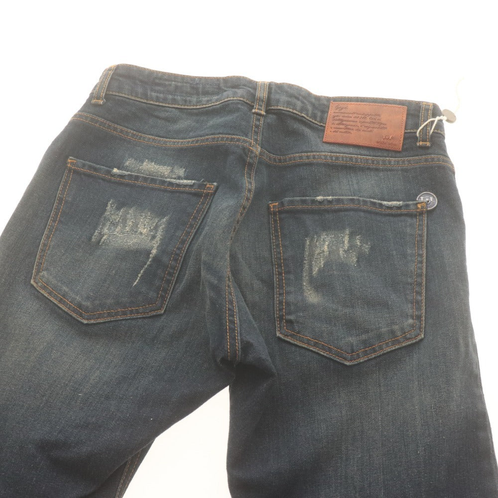 ■ entre amis Jeans Pants Bottoms Button Fly Distressed Men's 29 Indigo Blue