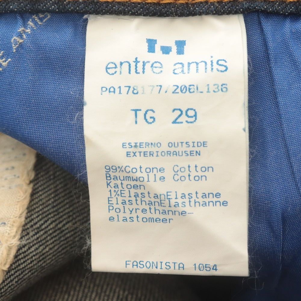 ■ entre amis Jeans Pants Bottoms Button Fly Distressed Men's 29 Indigo Blue
