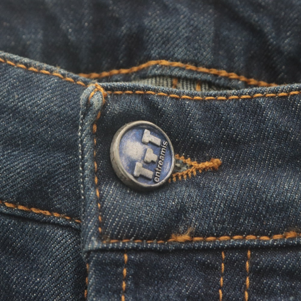 ■ entre amis Jeans Pants Bottoms Button Fly Distressed Men's 29 Indigo Blue