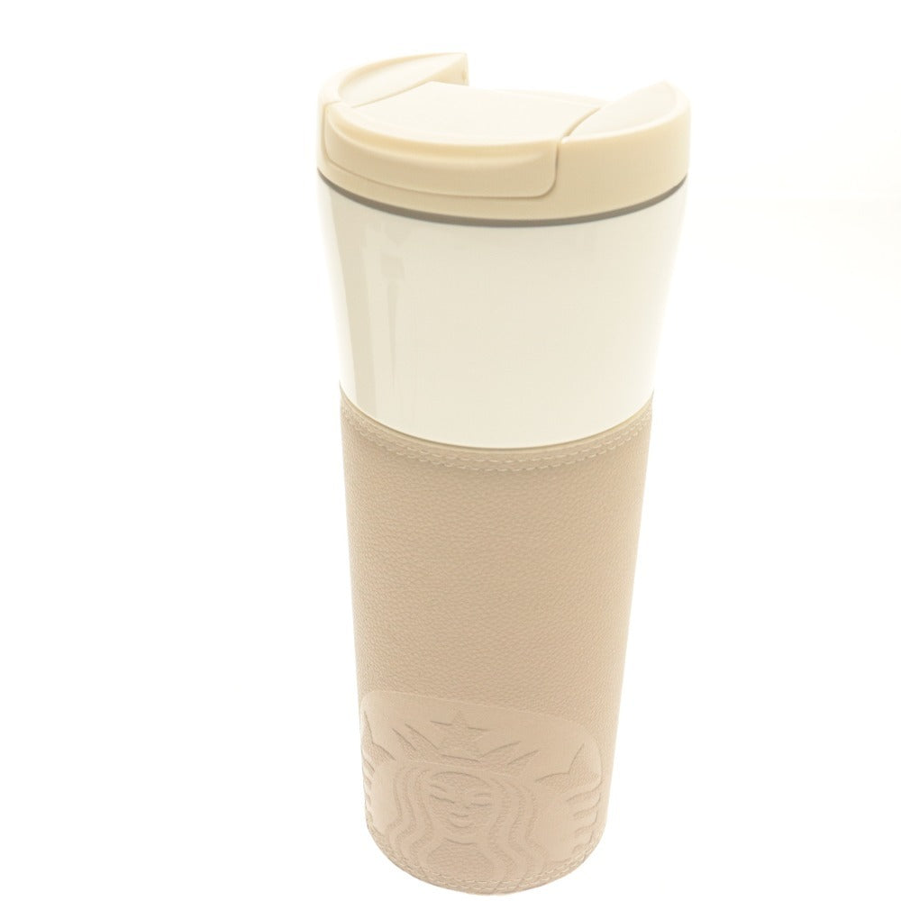 ■ STARBUCKS スターバックス ステンレス タンブラー レザースリーブ ドライブスルー 韓国スタバ 473ml 付属品付き 未使用