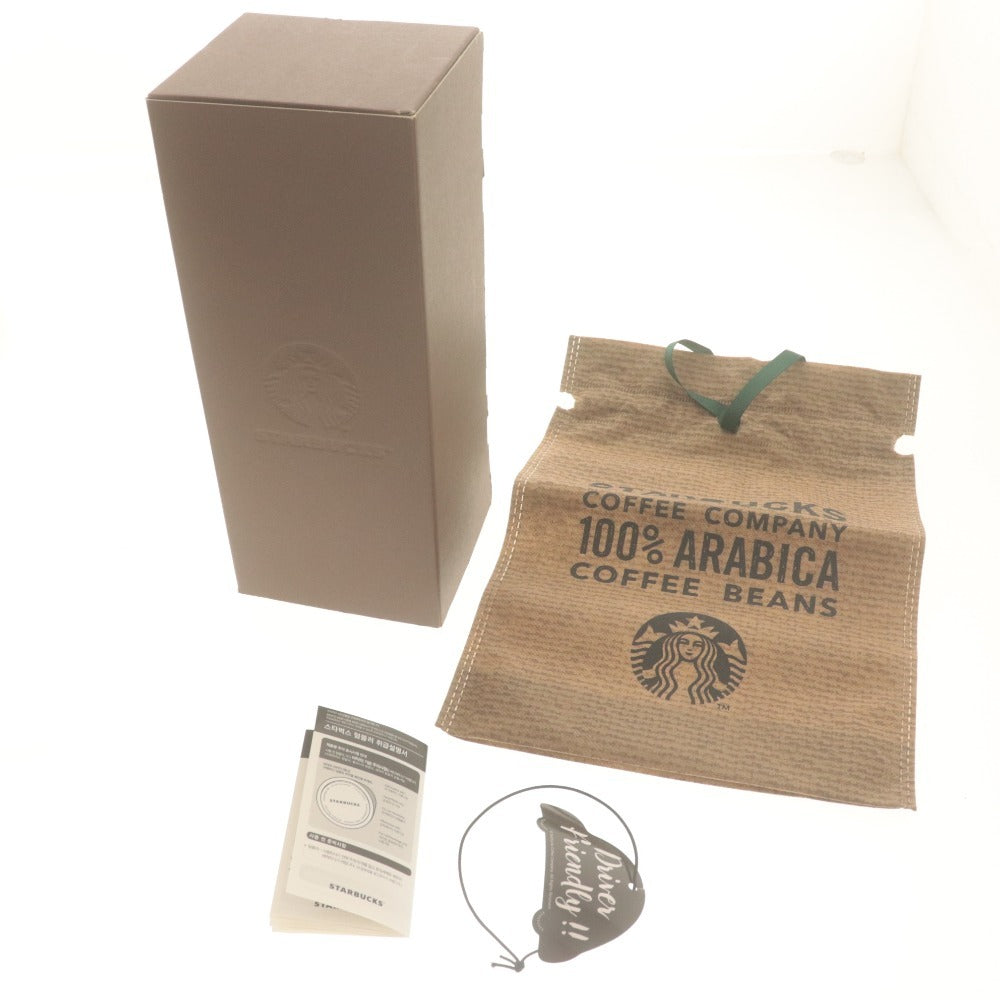 ■ STARBUCKS スターバックス ステンレス タンブラー レザースリーブ ドライブスルー 韓国スタバ 473ml 付属品付き 未使用
