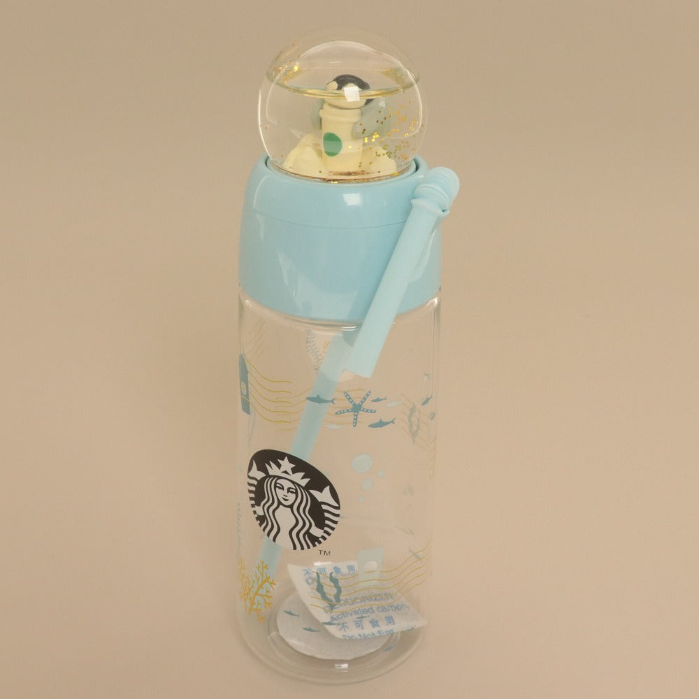 ■ STARBUCKS スターバックス ストロー付き カップ 海底世界デザイン 装飾玉付き 海外スタバ 中国限定 500ml 付属品付き 未使用