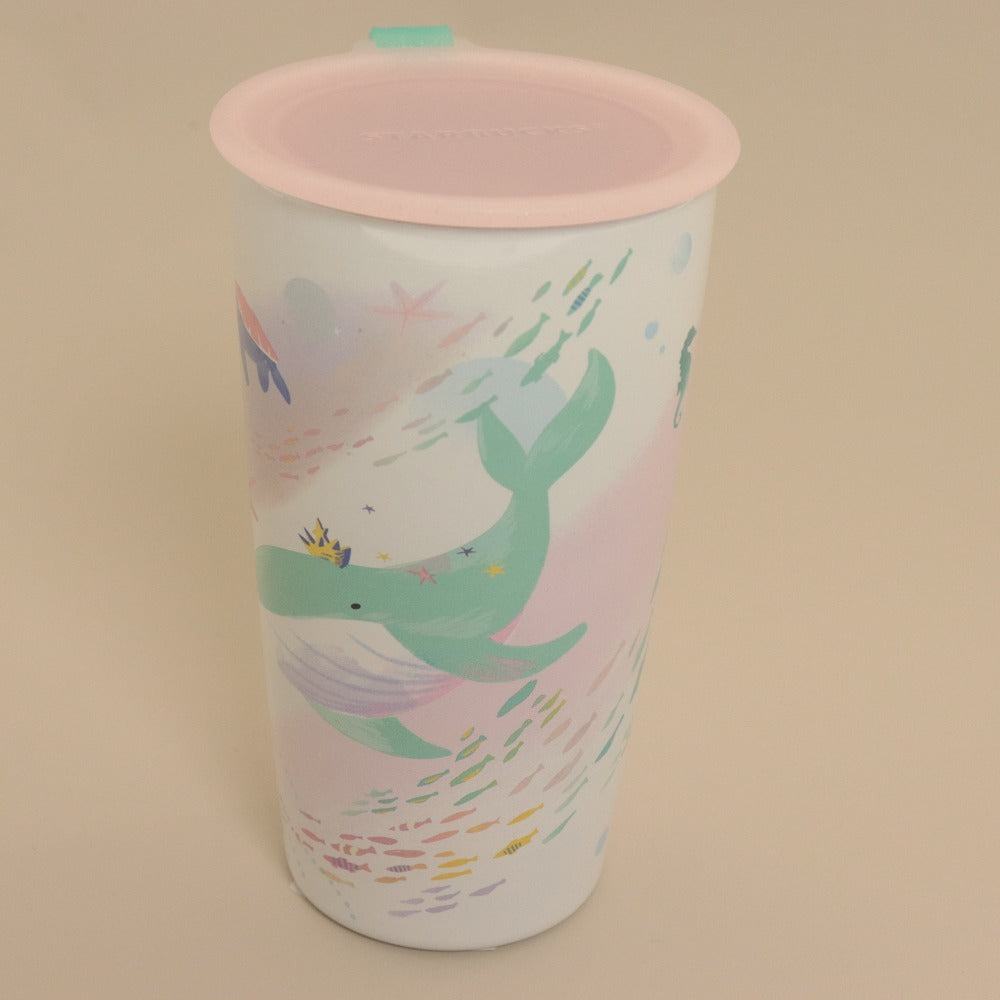 ■ STARBUCKS スターバックス タンブラー ストラップカップシェイプ ステンレスボトル くじら 355ml 付属品付き 未使用