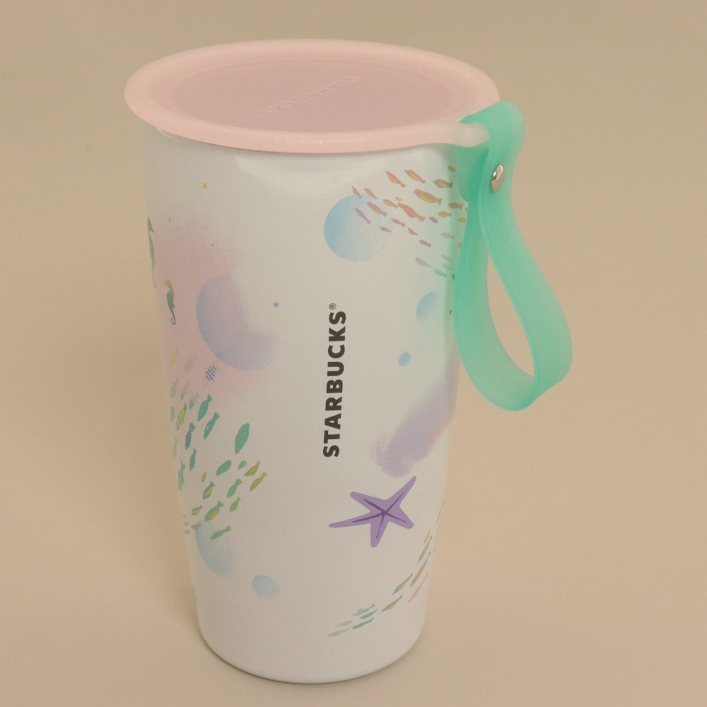 ■ STARBUCKS スターバックス タンブラー ストラップカップシェイプ ステンレスボトル くじら 355ml 付属品付き 未使用