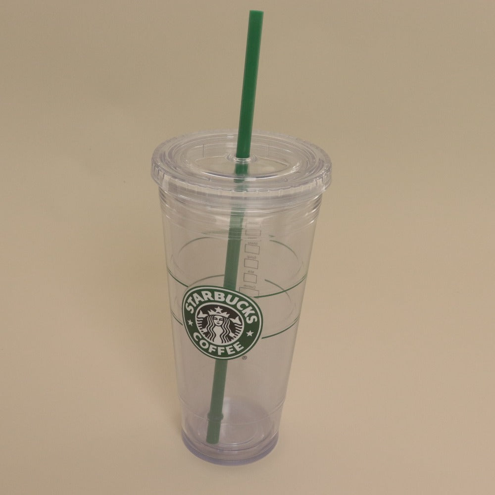 ■ STARBUCKS スターバックス タンブラー ロゴコールドカップ 旧ロゴ 20oz 590ml 付属品付き 未使用