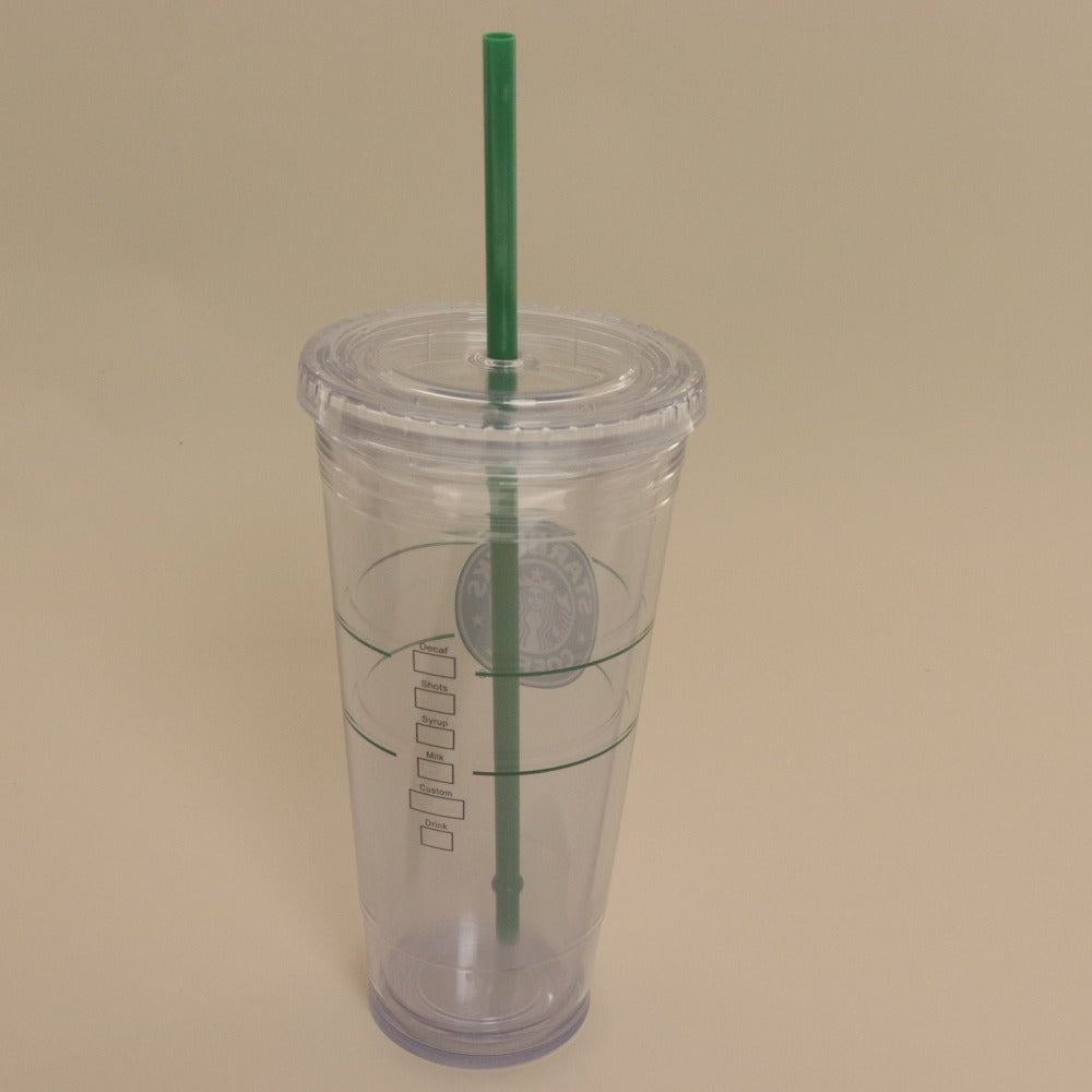 ■ STARBUCKS スターバックス タンブラー ロゴコールドカップ 旧ロゴ 20oz 590ml 付属品付き 未使用
