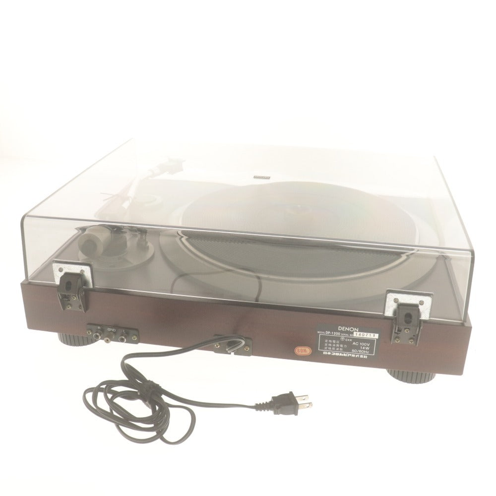 ■ DENON デノン DP-1200 ダイレクト ドライブ レコードプレイヤー ターンテーブル オーディオ機器 通電確認済み 説明書付き