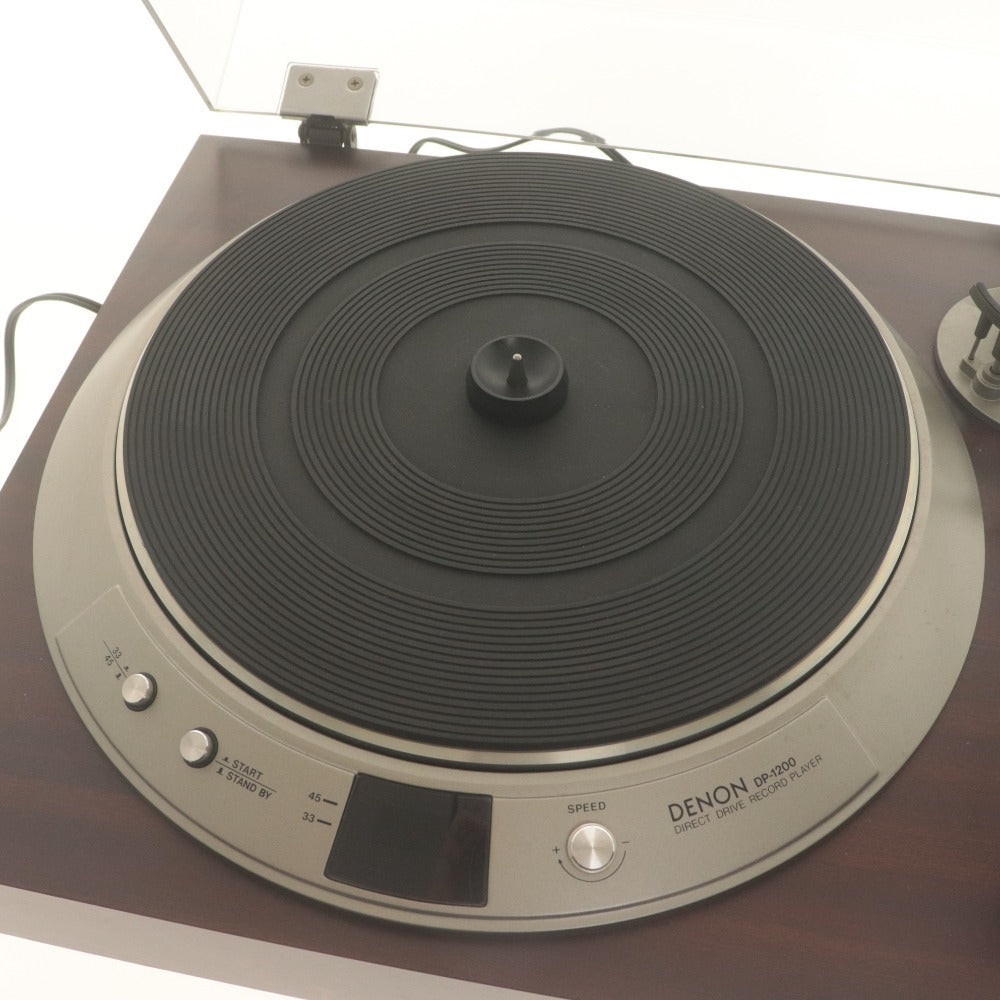 ■ DENON デノン DP-1200 ダイレクト ドライブ レコードプレイヤー ターンテーブル オーディオ機器 通電確認済み 説明書付き