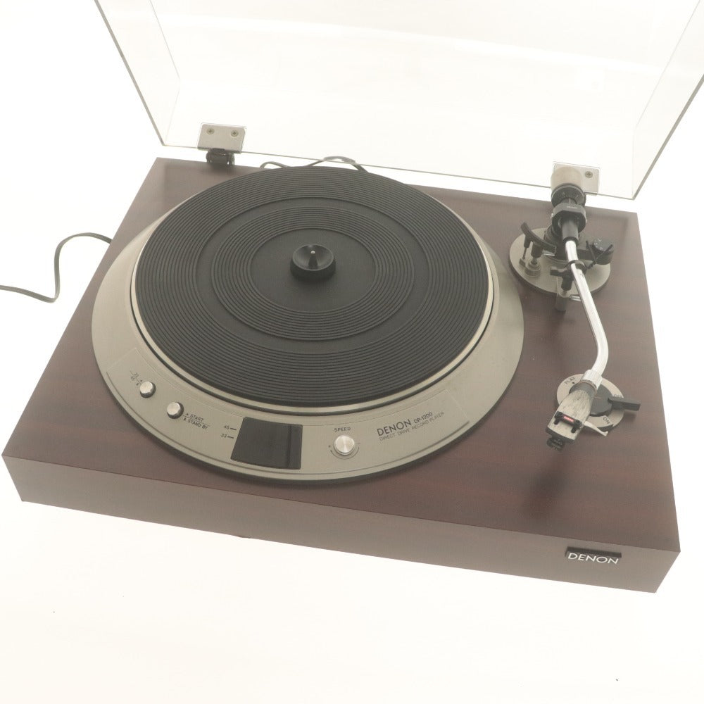 ■ DENON デノン DP-1200 ダイレクト ドライブ レコードプレイヤー ターンテーブル オーディオ機器 通電確認済み 説明書付き