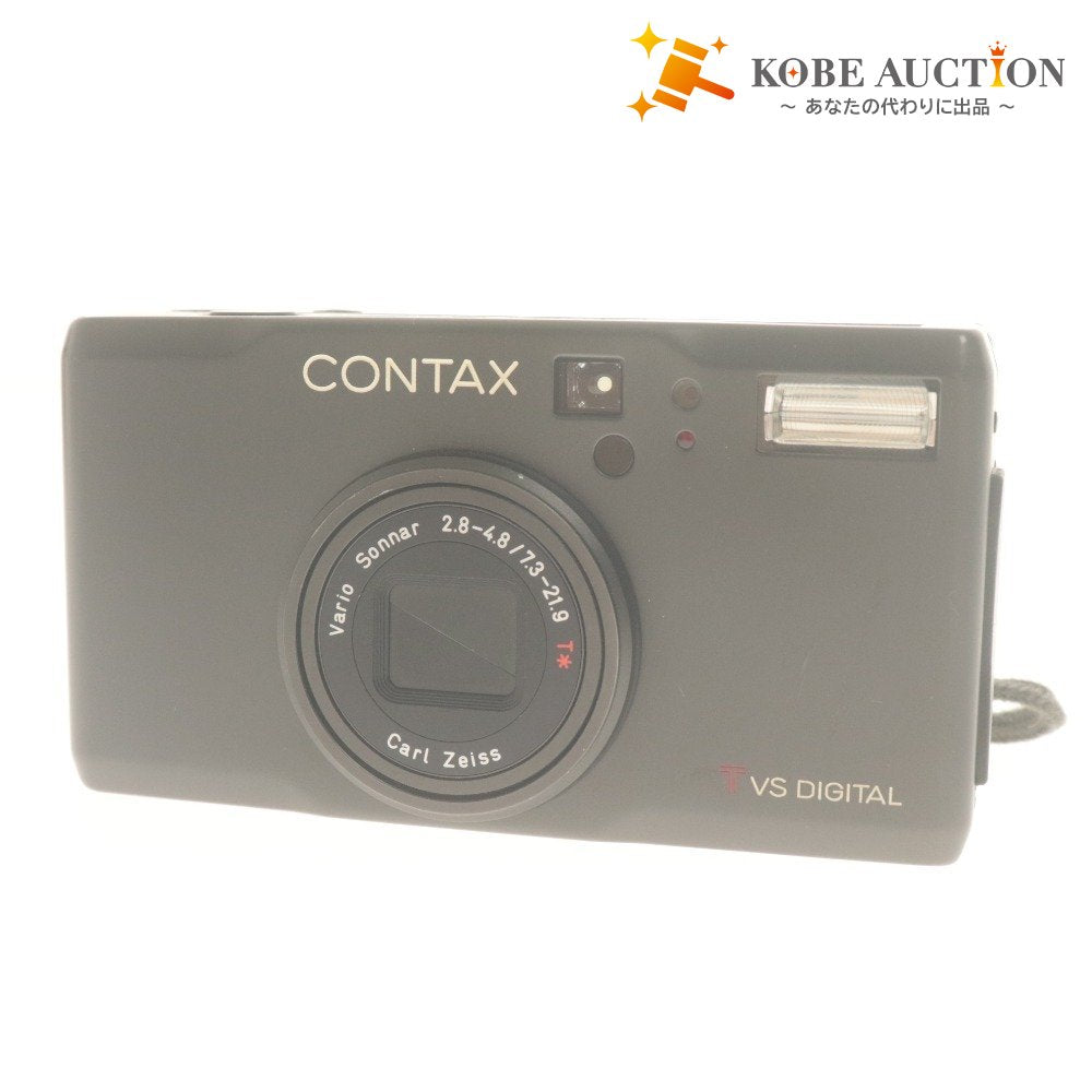 ■ Contax Compact Digital Camera CONTAX T VS DIGITAL Carl Zeiss Vario Sonnar 2.8-4.8/7.3-21.9 T* Power On Confirmed, Accessories Included