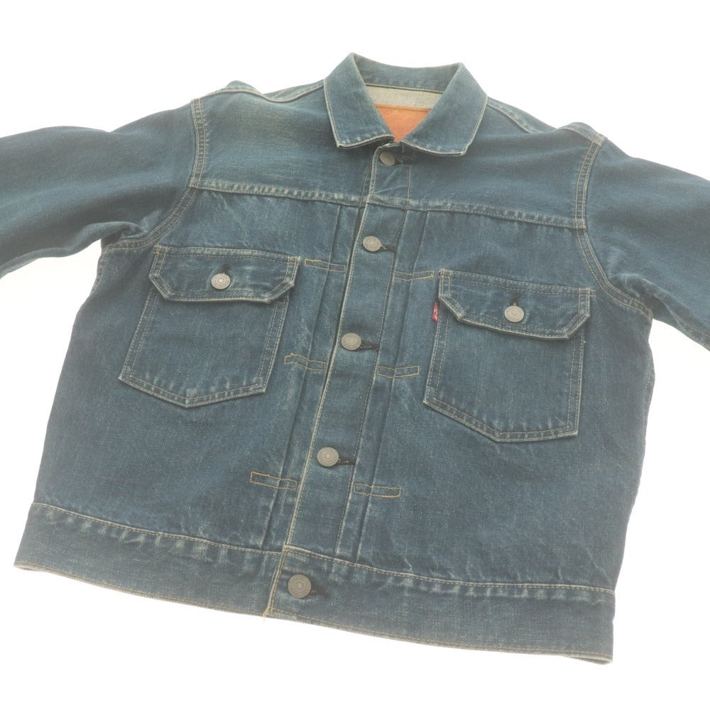 ■ Levi's Gジャン デニムジャケット 71507 アウター 復刻 革パッチ BIGE 赤耳 ボタン裏J02 日本製 メンズ 38 インディゴブルー