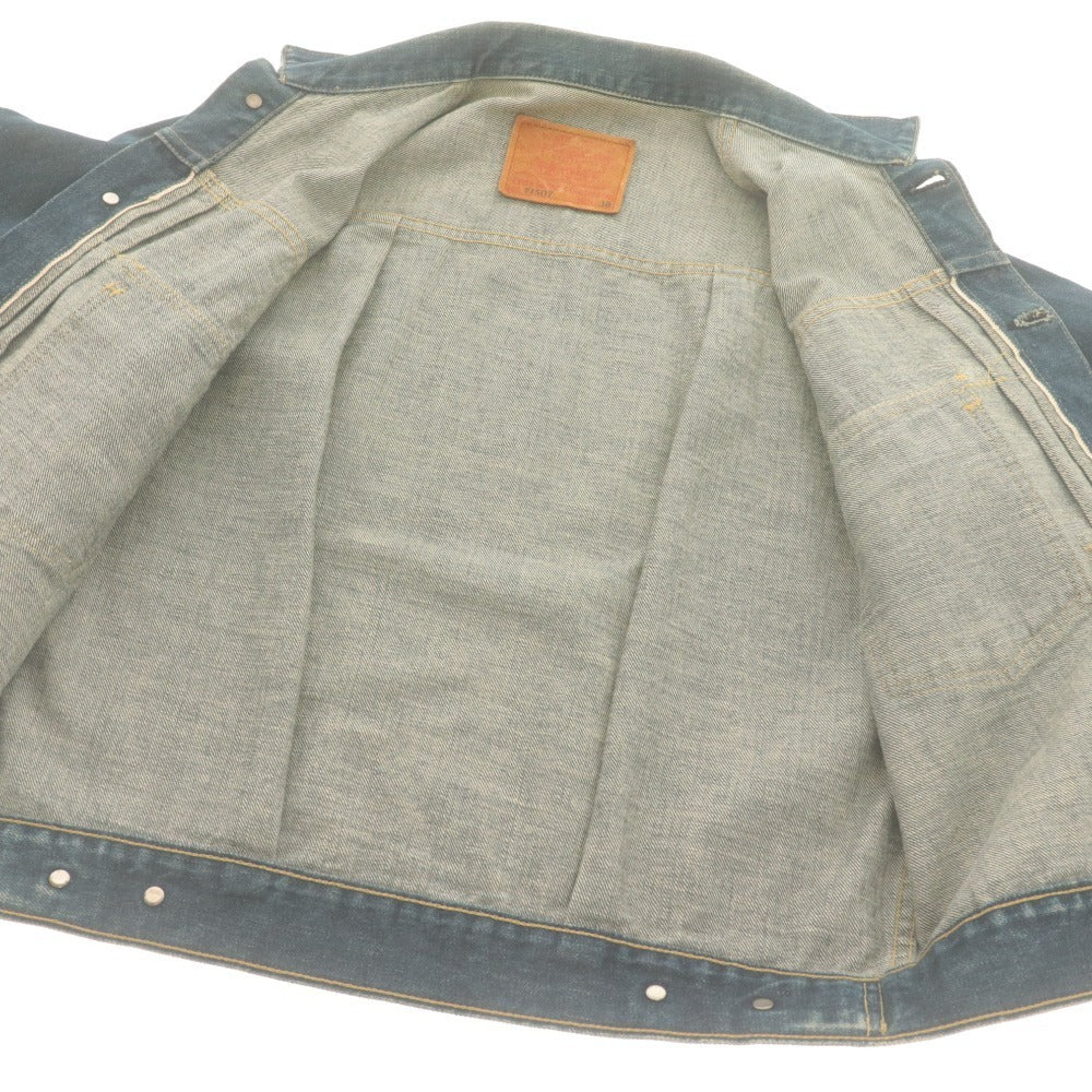 ■ Levi's Gジャン デニムジャケット 71507 アウター 復刻 革パッチ BIGE 赤耳 ボタン裏J02 日本製 メンズ 38 インディゴブルー